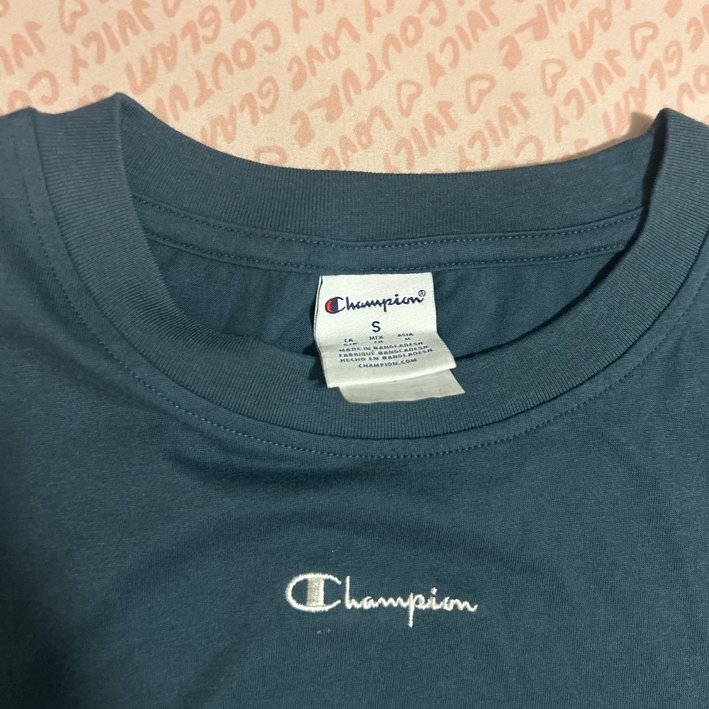 Champion Teal Crewneck Tee
